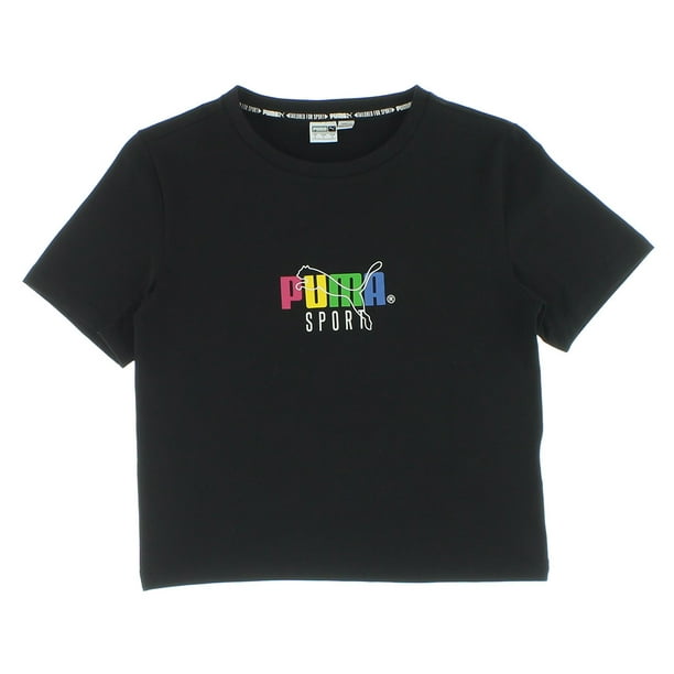 Puma black crop top shop