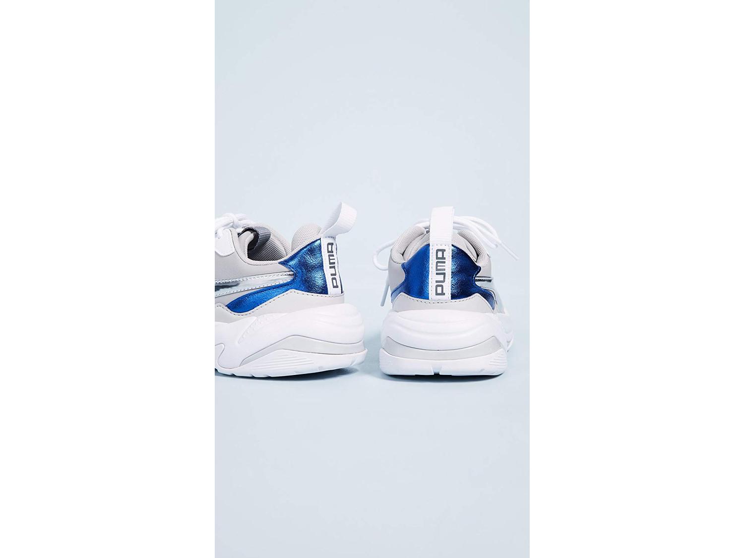 Puma Thunder Electric 367998-02 Women's White/Gray/Blue Running Shoes C1144 (8)