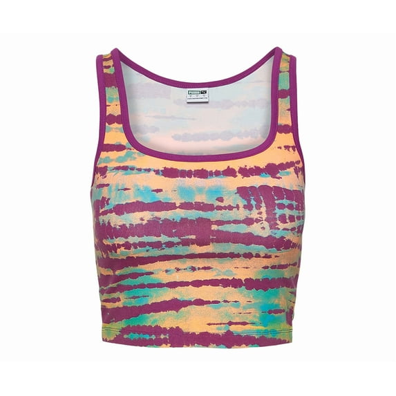 Puma Tie Dye Tank Womens Tank Tops Size M, Color: Purple Dye