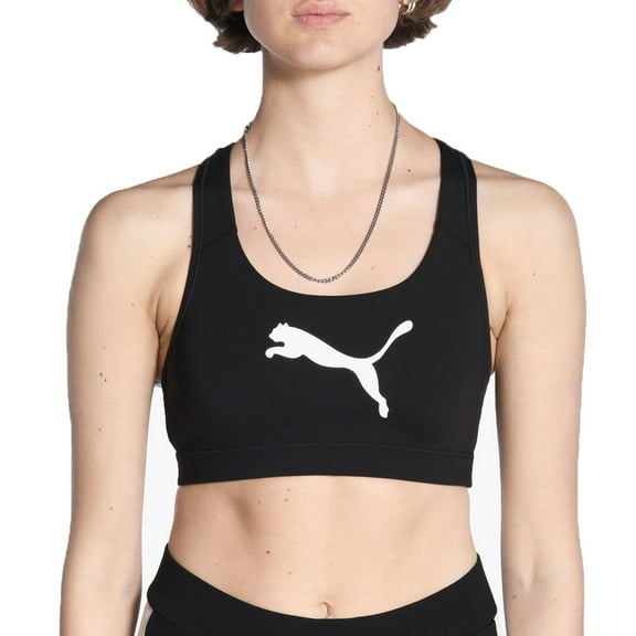 Puma Training Pwr Shape Forever Logo Women's Bra Top Black/White 515991-10