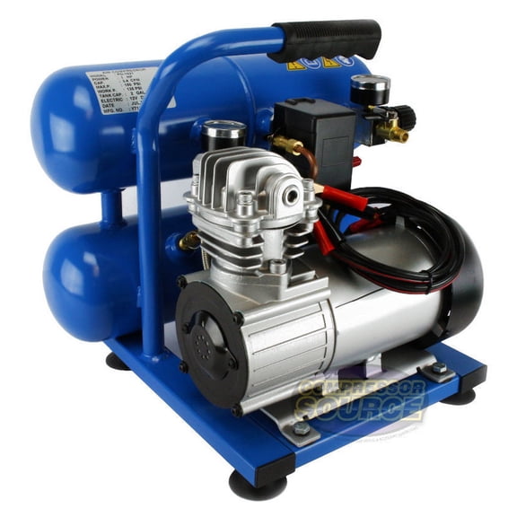 Puma Twin Tank 12 Volt 2 Gallon Oil-Less Air Compressor with Filter PD-1021F