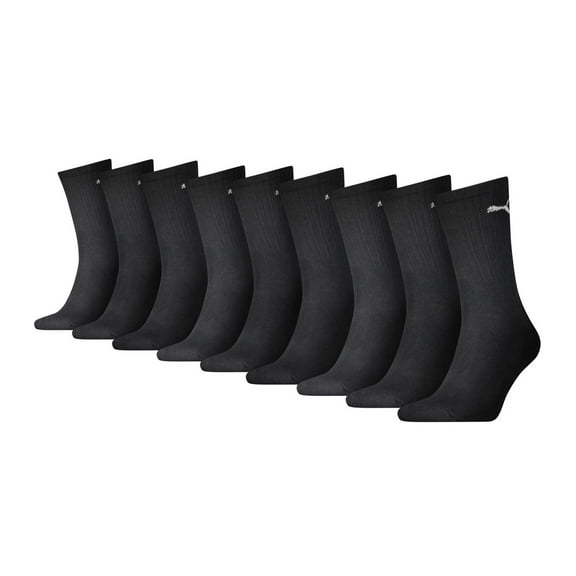 Puma Unisex Socks, 9 Pack - Sport Crew Sock,Tennis Socks, Ecom Black 39-42 (6-8 Uk)