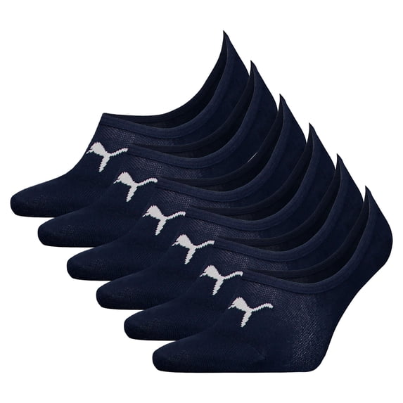 Puma Unisex Socks, Pack Of 6 - Footie, Unicolored Blue Eur 39-42 (Uk 6-8)