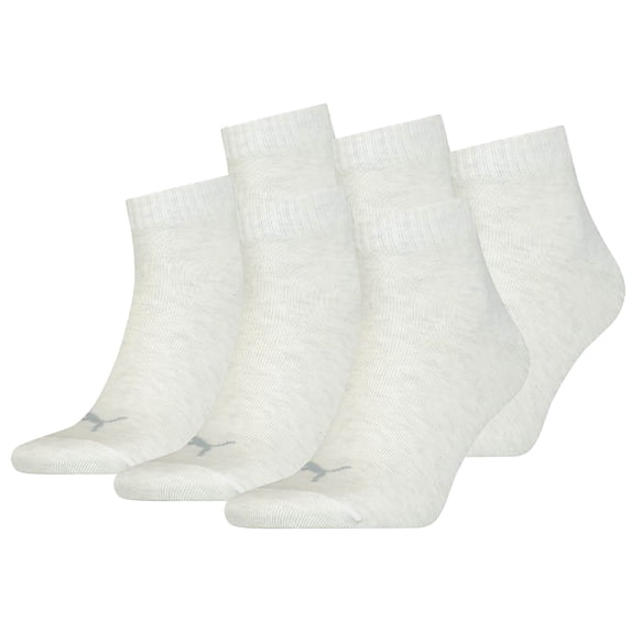 Puma Unisex Socks, Pack Of 6 - Quarter, Sneaker Ivory 35-38