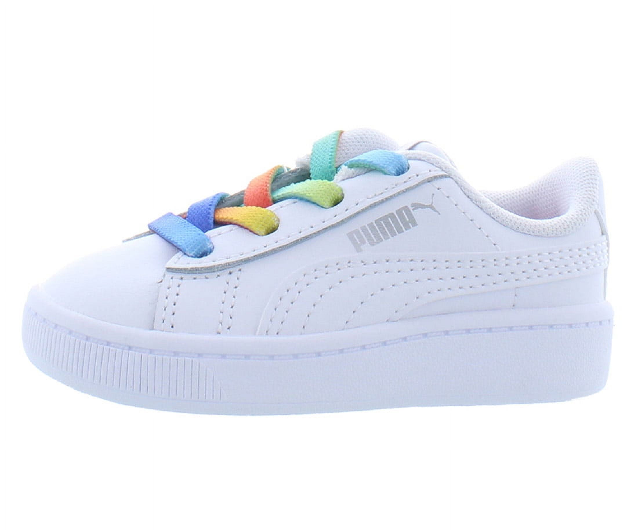 Vikky Girls Shoes Size 5, Color: White/White/Silver