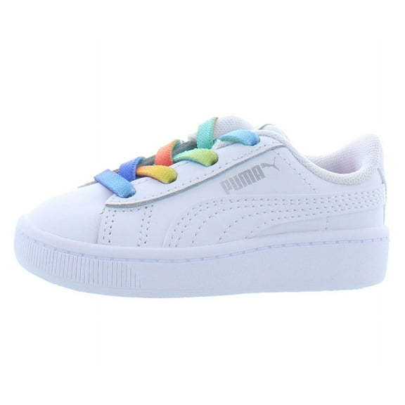 Puma Vikky Girls Shoes Size 6, Color: White/White/Silver