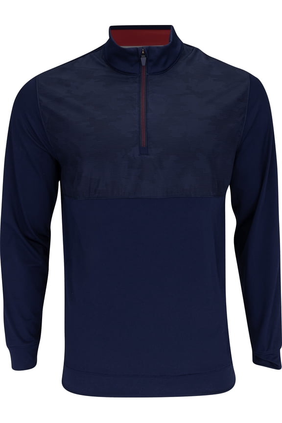 Volition Camo Cover Quarter Zip Navy Blazer/Ski Patrol Outerwear Men M