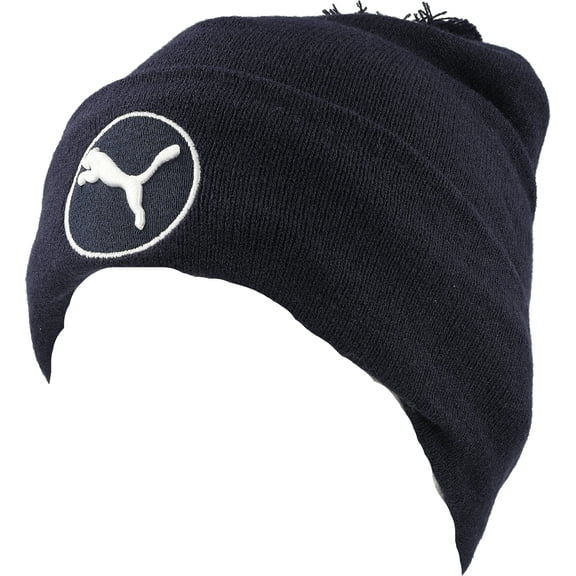 Puma WRMLBL Removable Pom Beanie Deep Navy Headwear Unisex Fits All