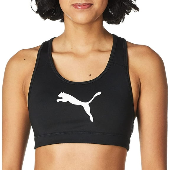Puma Women's 4Keeps Mid Impact Sports Bra Black Size 3X