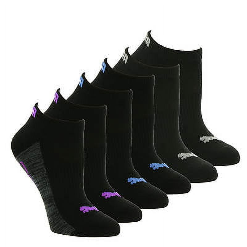Puma Women's 6 Pack LowCut Sport Socks, Black/Blue, Sock Size 911