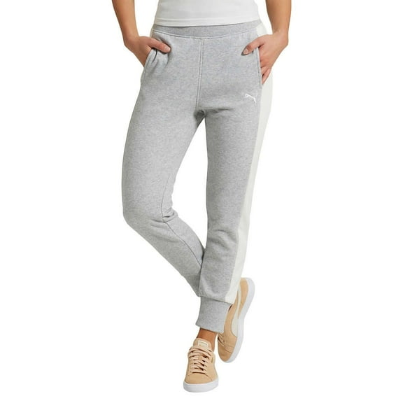 Puma Women's French Terry Fleece Jogger Pants - XL - Gray Heather