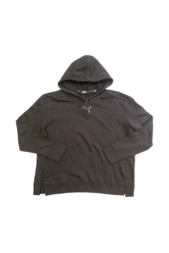 Women's HER Long Sleeve Drawstring Jersey Knit Hoodie (Black, M)