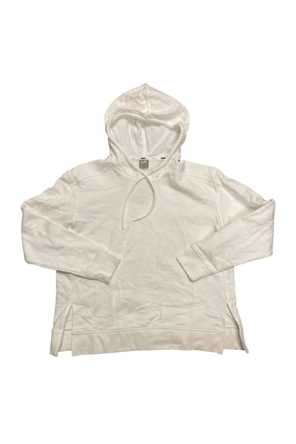 Women's HER Long Sleeve Drawstring Jersey Knit Hoodie (White, XL)