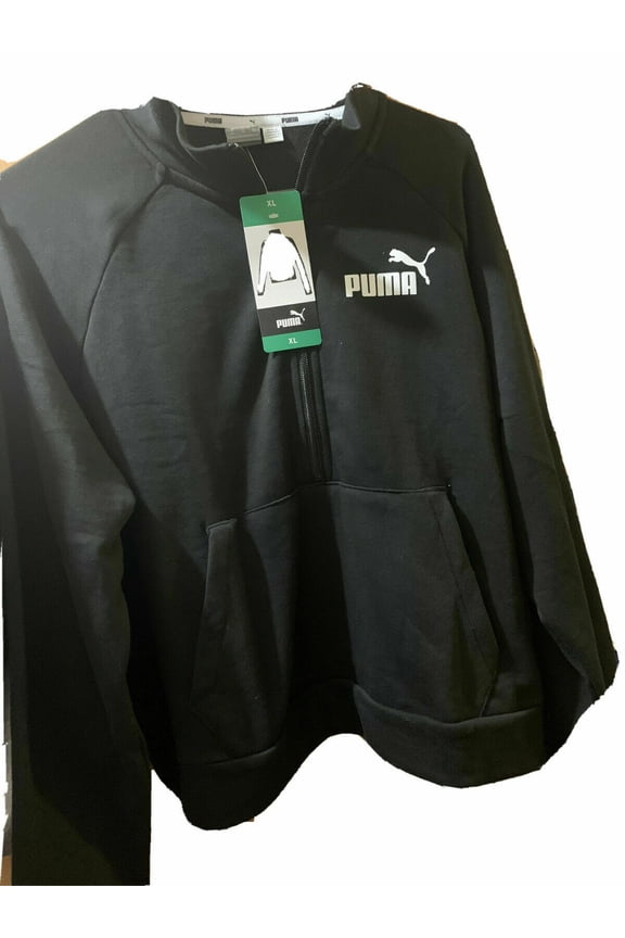 Women's Half Zip Pullover Sweater Size: XL, Color: Black