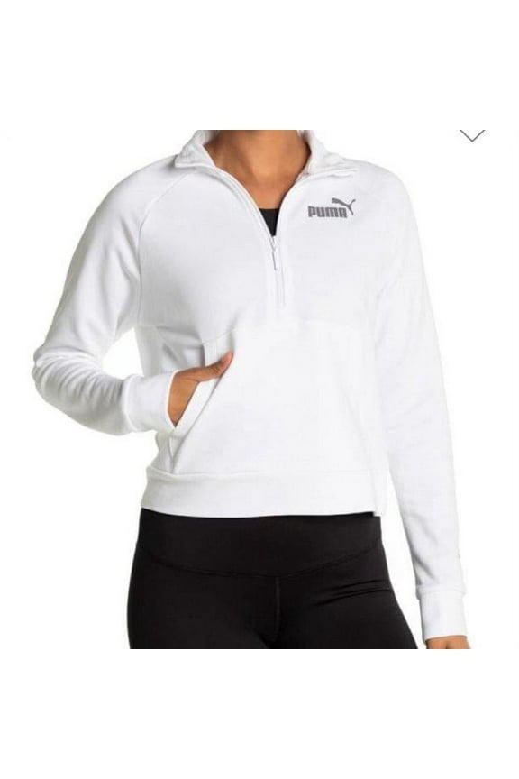 Women's Half Zip Pullover Sweater Size: XL, Color: white
