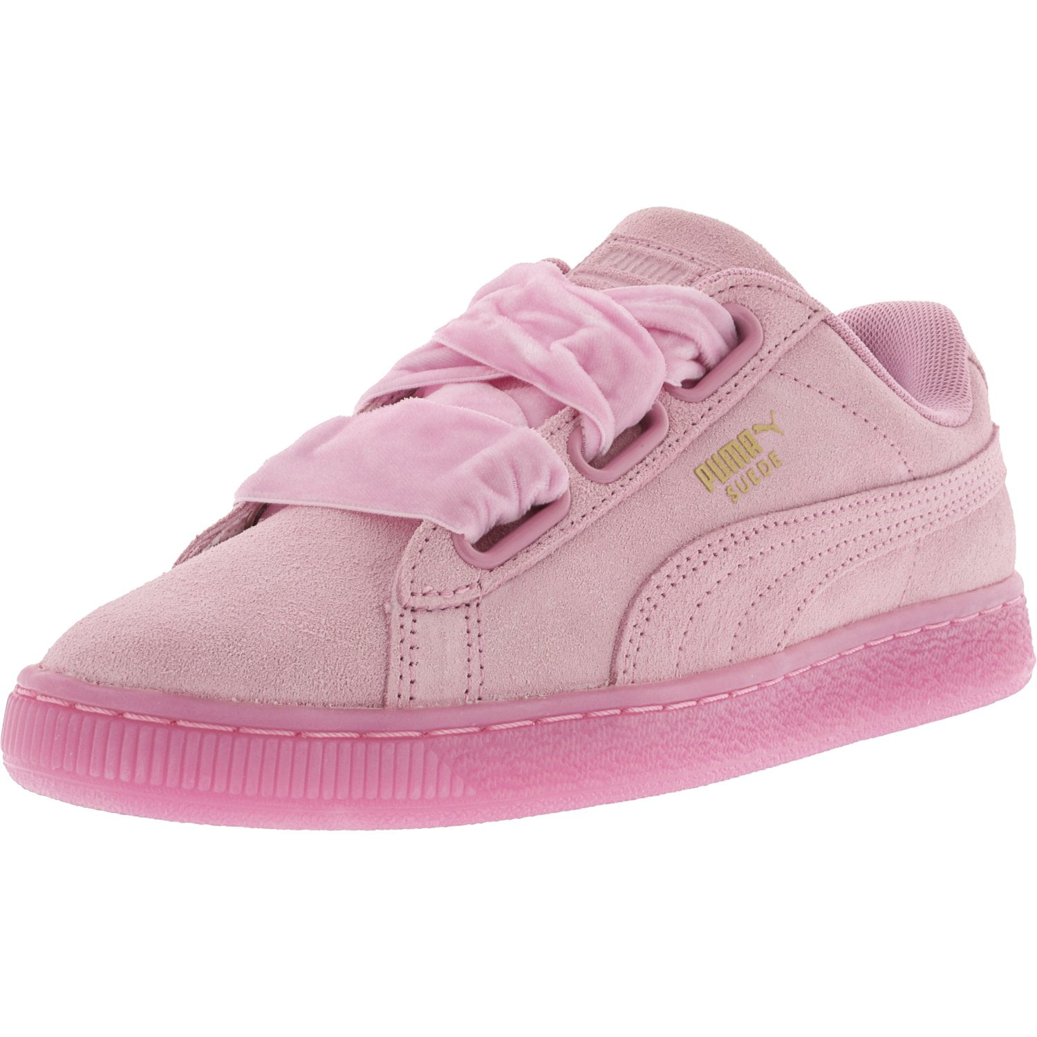 Pink Ankle-High Puma Women\'s 7.5M Fashion Prism - Suede Sneaker / Heart Reset