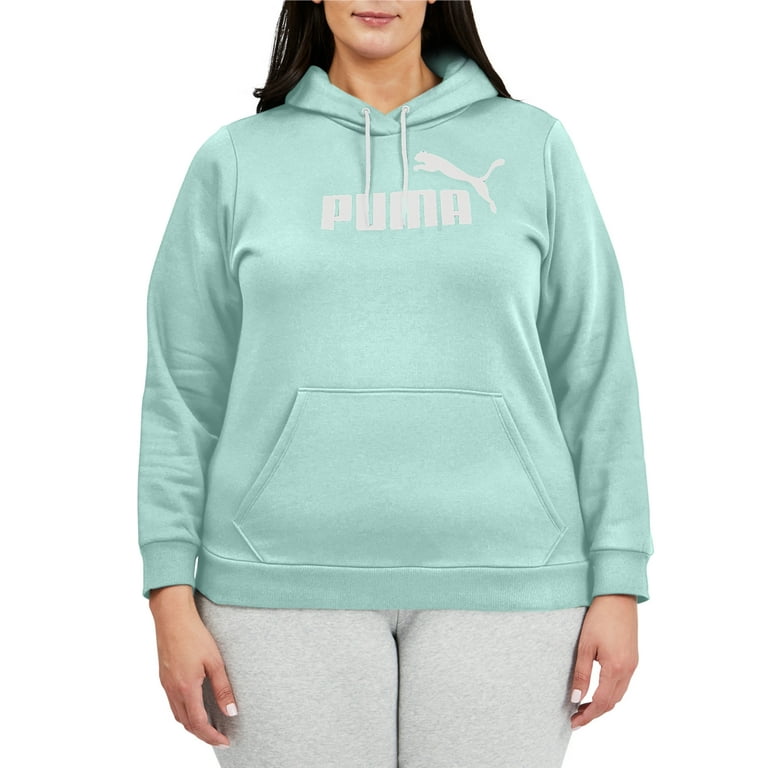 Puma Women s Logo Hoodie Blue Size 1X Walmart