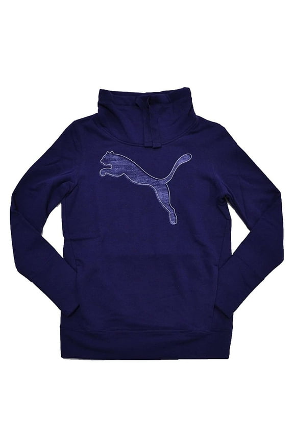 Womens French Terry Pullover Sweatshirt Top, Purple, Small