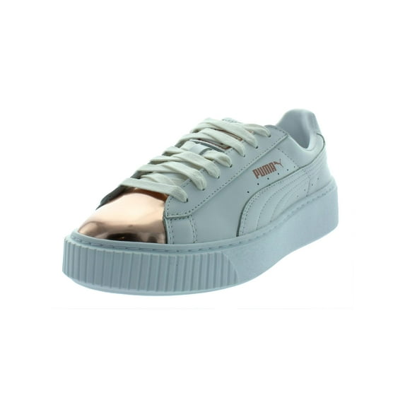 Puma Womens Leather Metallic Athletic Shoes