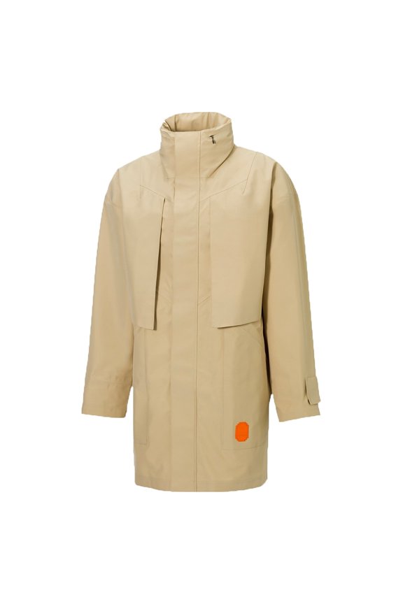X Pronounce Jacket Men's Water Resistant Coat (Large, Beige)