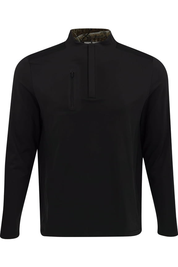 X REALTREE 1/4 Zip Black Outerwear Men XXL