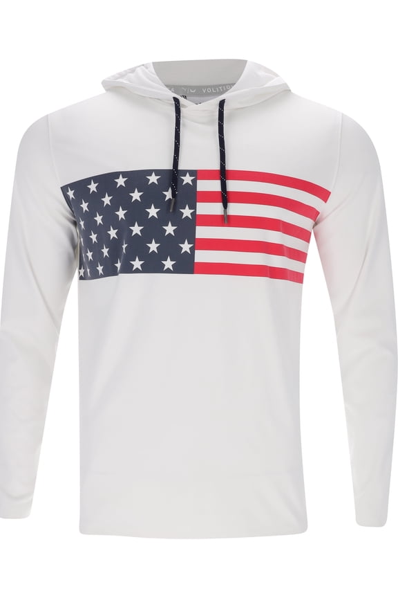 X Volition Flag Hoodie White Glow Outerwear Men M