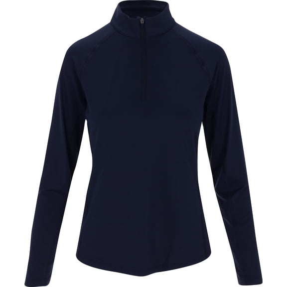 Puma YOU V Brr Solid 1/4 Zip Deep Navy Outerwear Women L