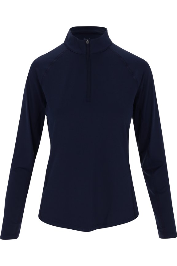 YOU V Brr Solid 1/4 Zip Deep Navy Outerwear Women M