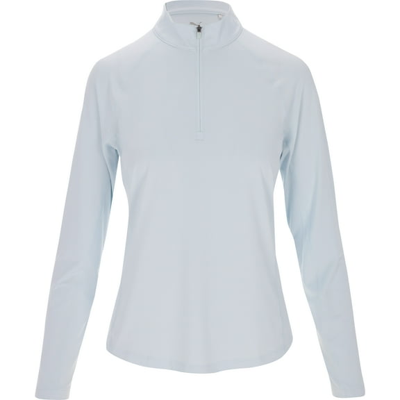 Puma YOU V Brr Solid 1/4 Zip Sea Glass Outerwear Women XL