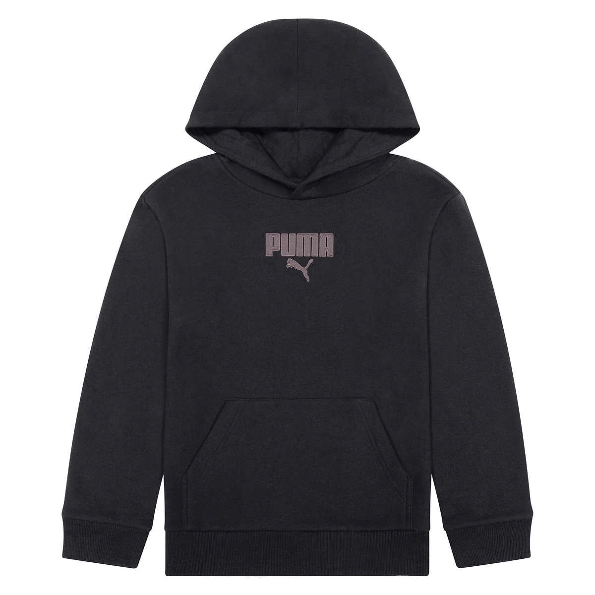 Puma Youth Boys' Fleece Hoodie (Black, Small 7-8)