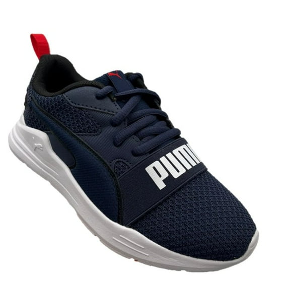 Puma Youth Boys Sneakers Size 3 Navy Blue Lace Up Lightweight Comfortable