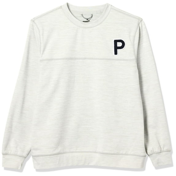 Puma Youth CLOUDSPUN Patch Crewneck Slate Sky/Heather Outerwear Junior XL