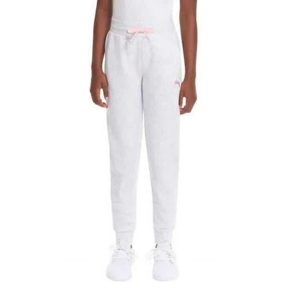 PUMA Youth Girl's Fleece Lined Jogger Pant (US, Alpha, Medium, Regular, White)