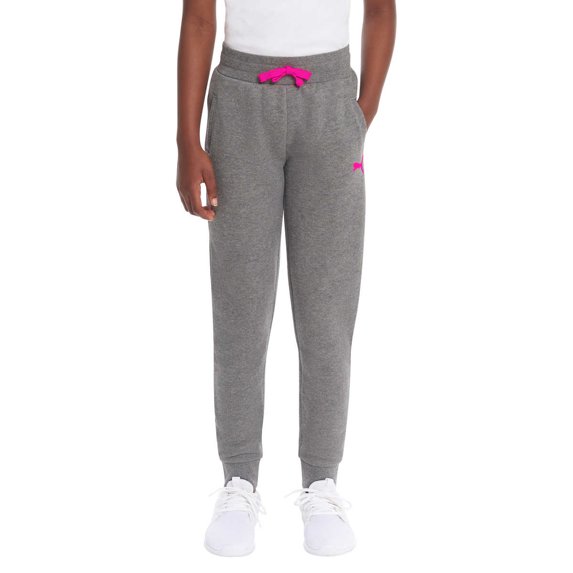 PUMA Youth Girl's Fleece Lined Jogger Pant (US, Alpha, Large, Regular, Gray)