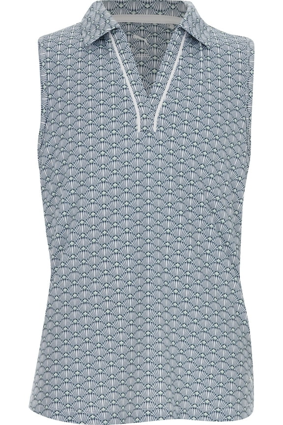 Youth Girls Scallop Sleeveless Sea Glass Shirt Junior S