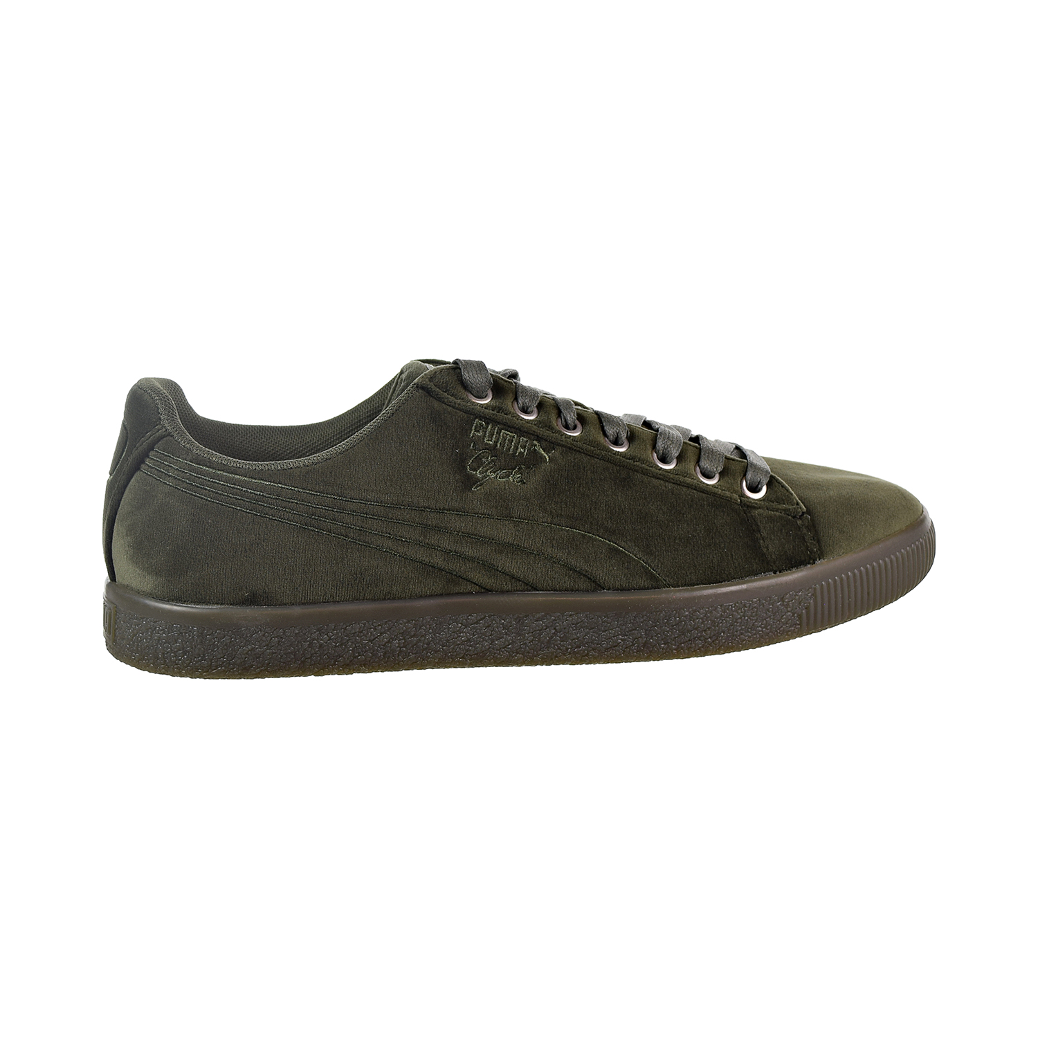 Puma clyde Velour Ice Men's Shoes Olive Green 366549-03 - image 1 of 6