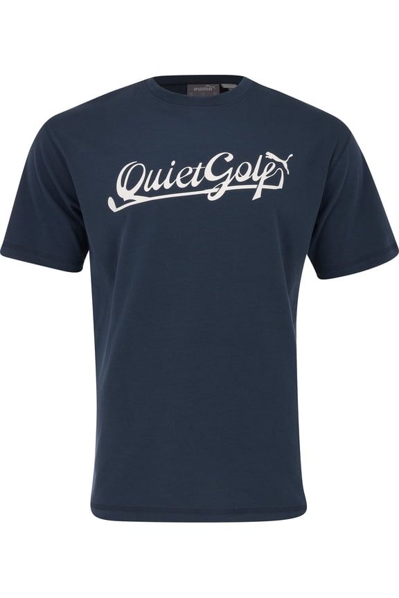 x Quiet Golf Script Graphic Dark Night Shirt Men S