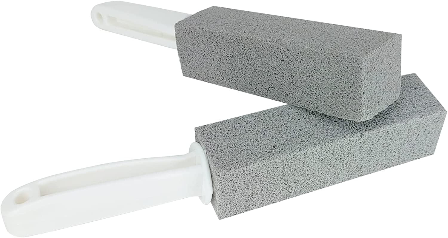 Pumice Cleaning Stone with Handle, Toilet Bowl Cleaner Scouring Pad