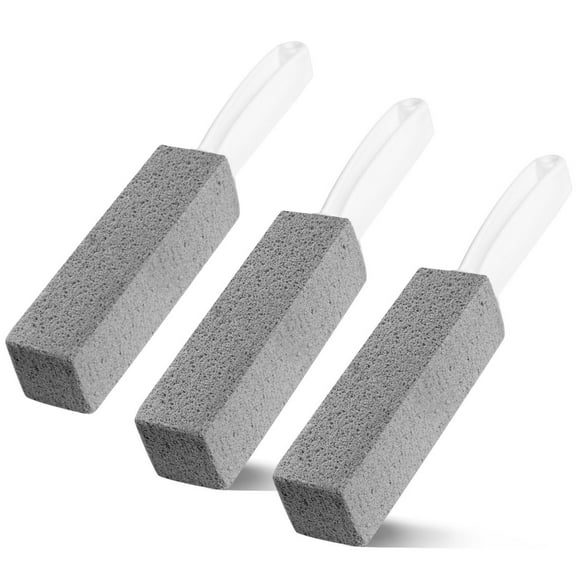 Pumice Cleaning Stone Pumice Stone with Handle 3 Pack Toilet Bowl Ring Remover Cleaner Brush Stains and Hard Water Ring Remover for Kitchen/Bathroom/Pool/Sink/Household Cleaning