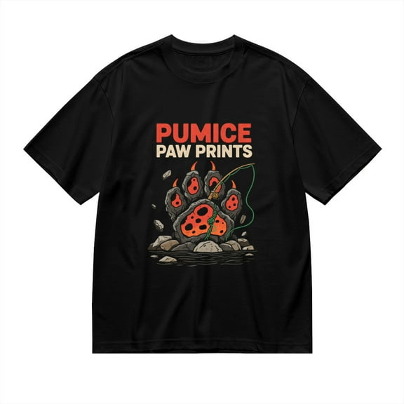 Pumice Paw Prints,pumice Paw Print With Fishing Rod 2, T Shirt for Men, Vintage Graphic Tees Men, 23686692,L