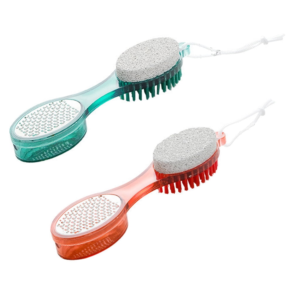 Pumice Stone Brush for Feet, Foot Brush Scrubber 4 in 1 Pedicure Paddle