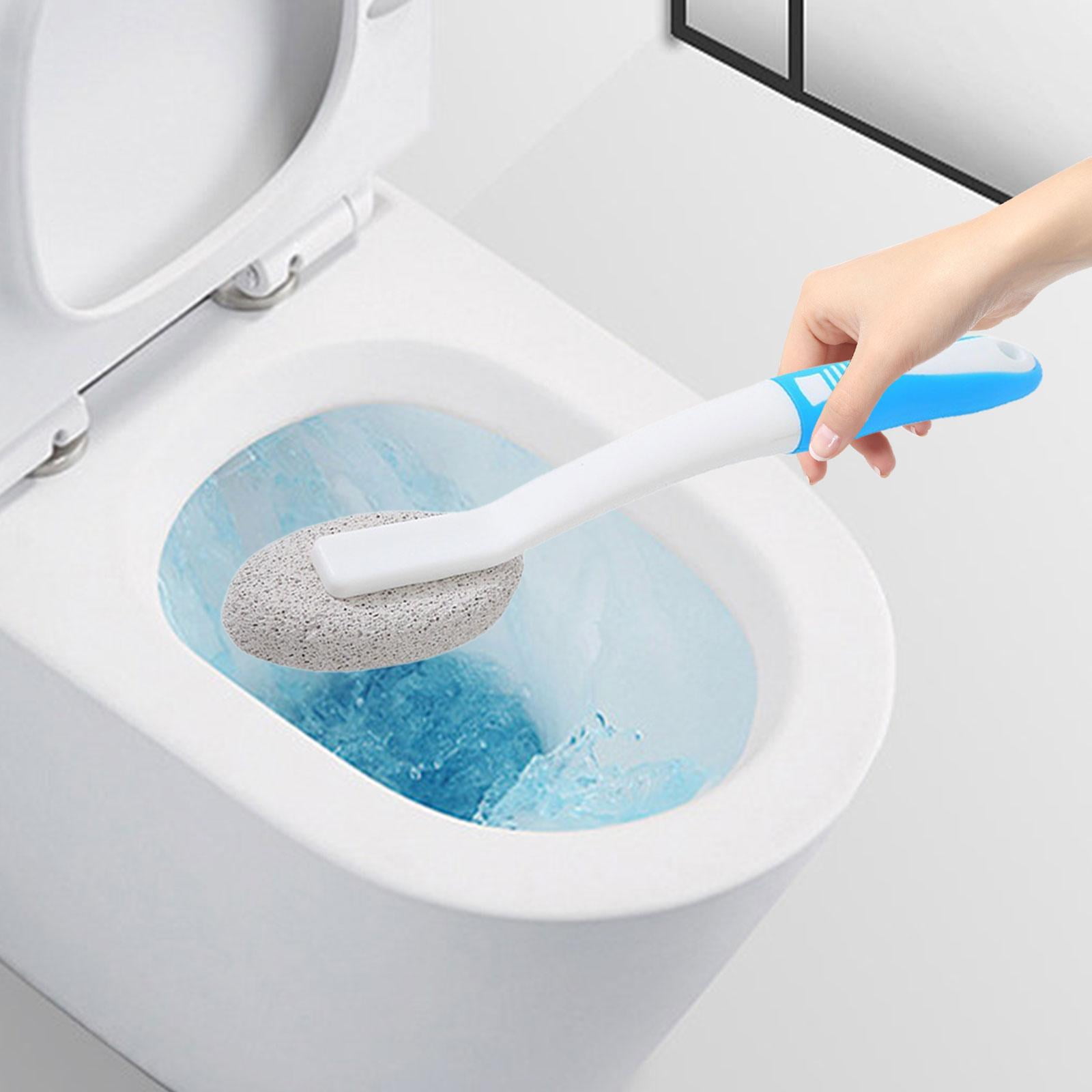 Pumice Stone Cleaning Brush with Extra Long Handle Toilet Brush for ...