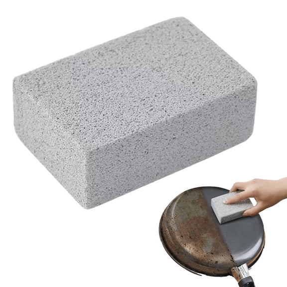 Pumice Stone for Cleaning, Heavy Duty Handle Brick Block Grill Brick Block Cleaning Stone Griddle Scrubber Cleaner Non-Scratch Flat Top Seasoning Stone for BBQ Flat Top Grill Racks