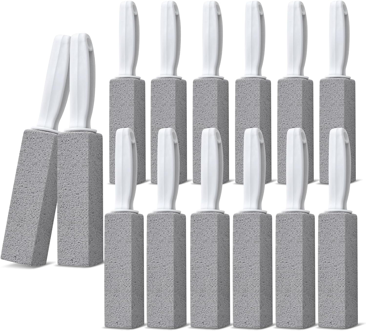 8-Pack Pumice Stone Toilet Cleaner With 11.8 Inch Handle - For Toilets, Bathtubs, Sinks & Pool Tiles