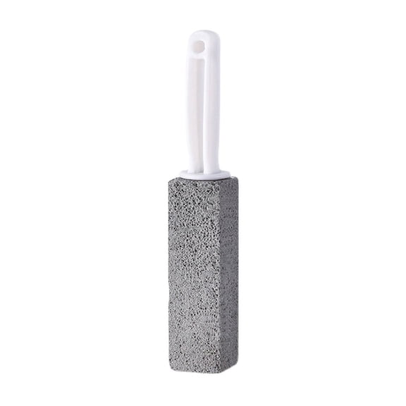 Pumice Stone Toilet Bowl Cleaner with Handle - Extra Long 9.4" Natural Volcanic Rock Brush, Hard Water Stain Limescale Calcium Remover, Multipurpose for Pool Tile Grill Sink, 1 Pack