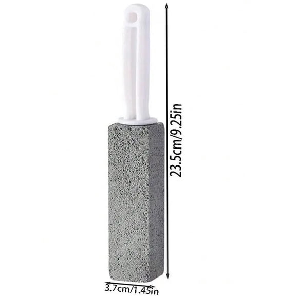 Pumice Stone Toilet Bowl Cleaner with Long Handle, Natural Volcanic Pumice Cleaning Stone for Removing Hard Water Stains, Lime Scale, Calcium Rings, Rust, Pool Tile, Bathroom Sink, Tub, and Grout