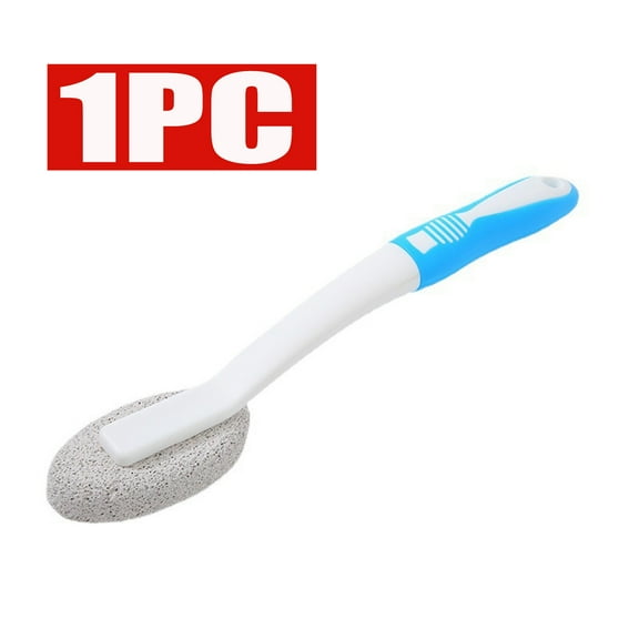 Pumice Stone Toilet Bowl Cleaner with Handle Stain Remover for Hard Water Rings, Limescale, and Rust 2 Pack
