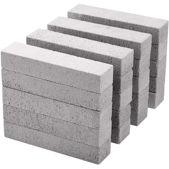 Pumice Stone for Toilet Cleaning Bowl Stick, Refresh Toilet Within 1 Minute, 6 New Ways to Use a Pumice Stone, Remove Water Rings Stains on Toilets Bowls, Bathtubs, Pool Shower Tiles, 20 Count