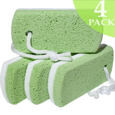 Pumice Stone for feet 4 Pack: Foot Scrubber, Dead Skin Scraper Exfoliator, Pedicure Tools EntreFeet