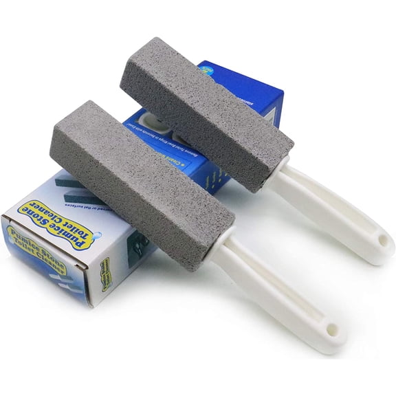 Pumice stone with handle for bathroom cleaning, pumice stone 2 pack